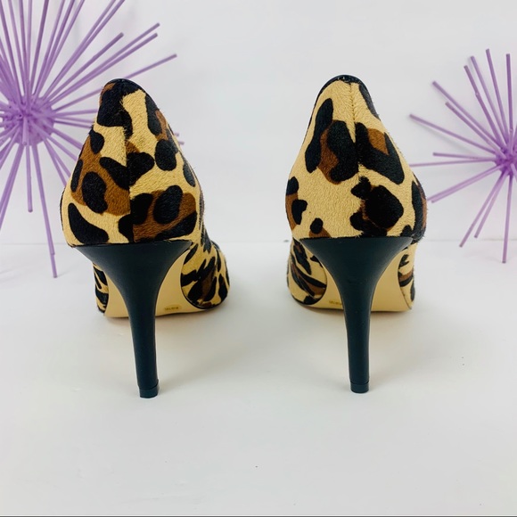 BCBG Paris/Cow Hair Animal Cheetah Cream Tan Black - Picture 5 of 8